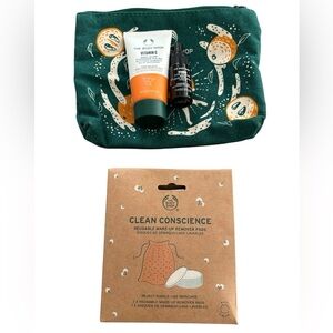 Bundle - Reusable Makeup Remover Pads and Makeup Bag with Cleansing Gel & Serum